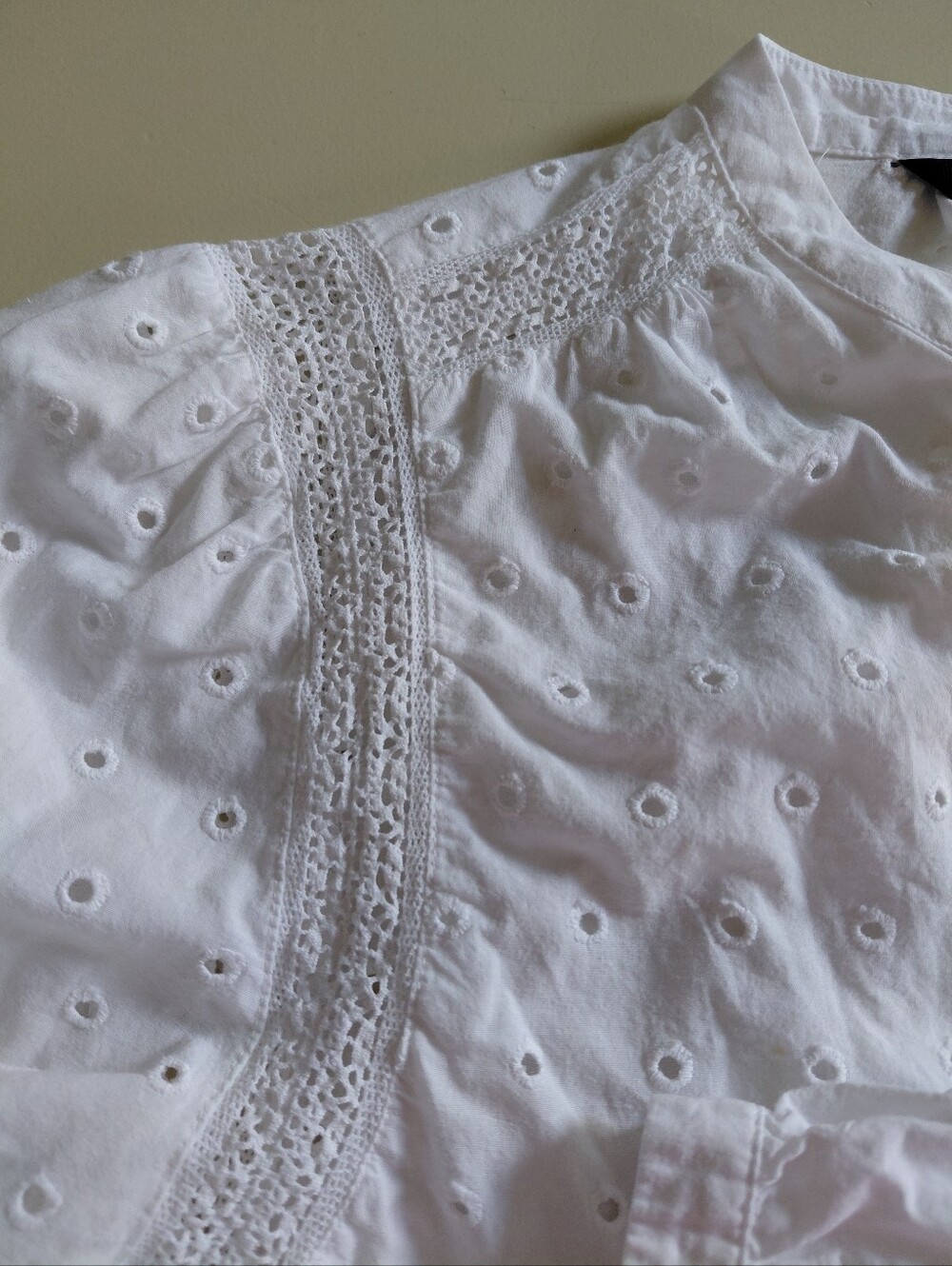 J. Crew Eyelet Button Up Long Sleeve Blouse - Picture 4 of 8